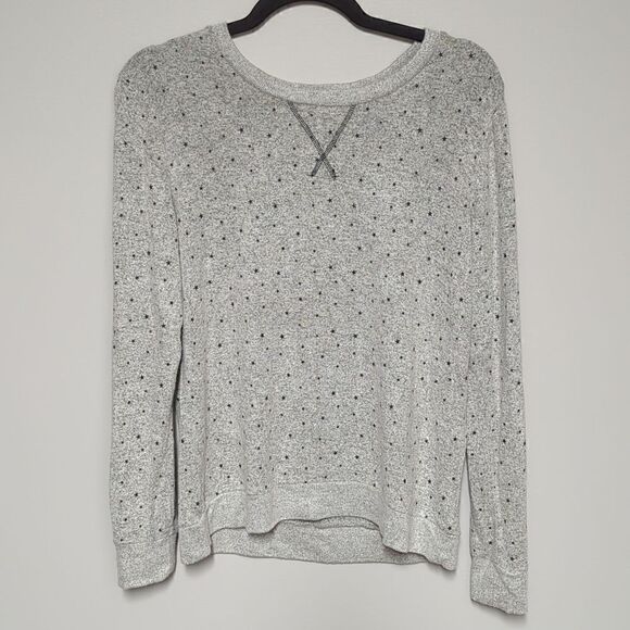 Philosophy Gray And Black Stars Crewneck Sweater - Picture 1 of 6